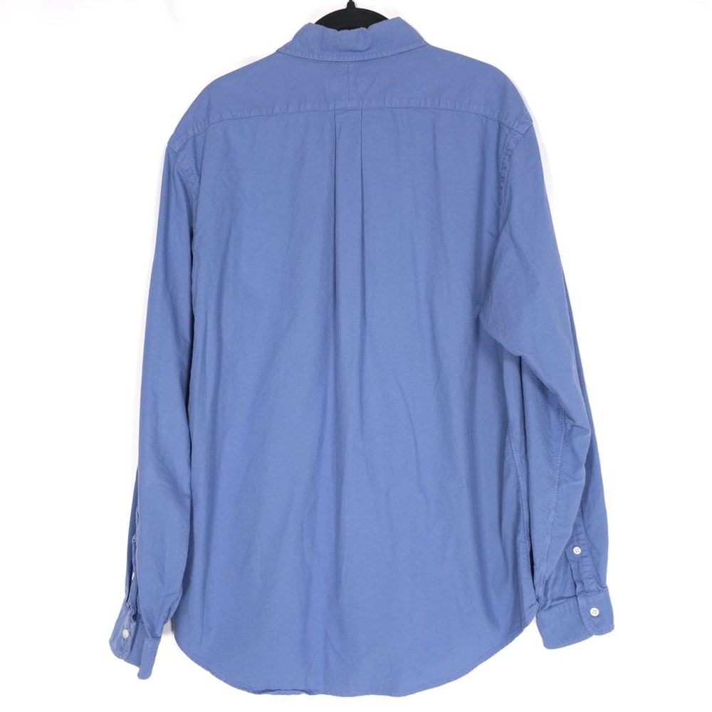 POLO RALPH LAUREN Classic Fit Blue Button Down Shirt Size XL Long Sleeve Cotton - Picture 8 of 9